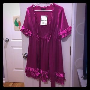 Betsy Johnson silk hot fuschia dress