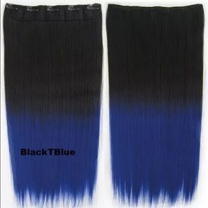 24 long straight synthetic hair extensions