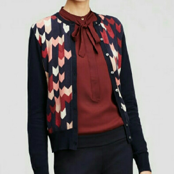 Ann Taylor Chevron Cardigan