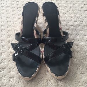 Burberry slip on wedge