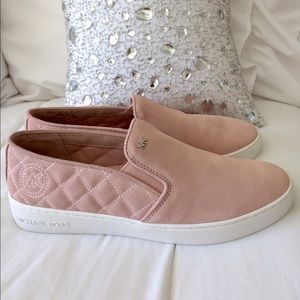 Pink Michael Kors slip-on sneaker
