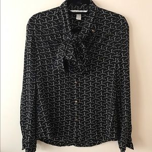 DVF Diane VonFurstenberg silk hanger Blouse size 2