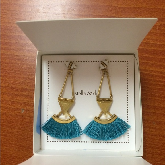 Stella & Dot Tassel Chandelier Earrings