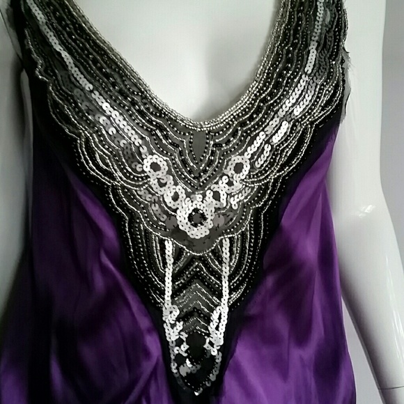 Bebe XXS beaded Carolina mini dress- 95% silk - Picture 1 of 4