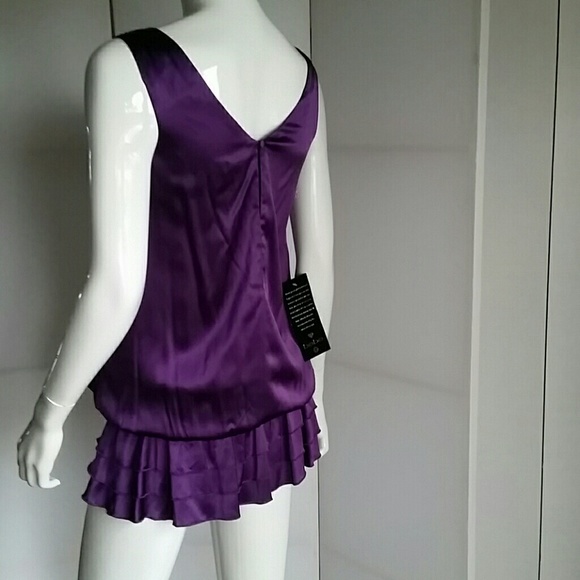 Bebe XXS beaded Carolina mini dress- 95% silk - Picture 3 of 4