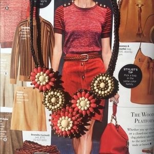 FEMININE FLORAL STATEMENT NECKLACE