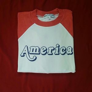Wildfox light weight AMERICA sweatshirt