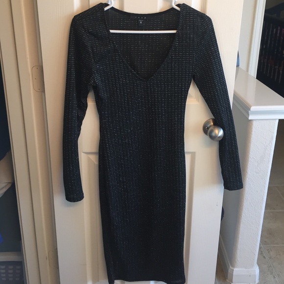 Black midi dress