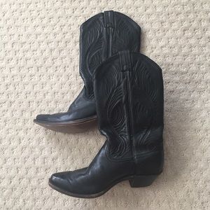 Authentic leather cowboy boots