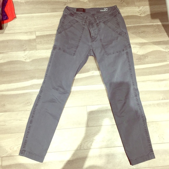 J. CREW CARGO MILITARY PANTS - SKINNY BLUE GRAY