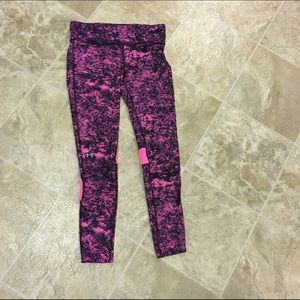 Women's S under armour pink workout legging