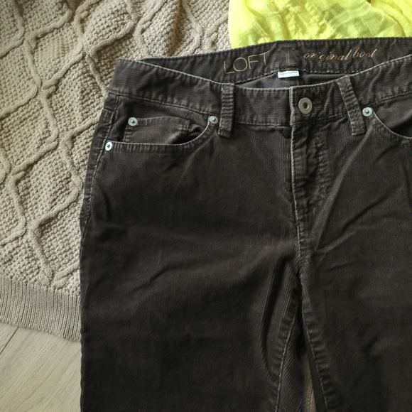 Donating- LOFT Brown Original Bootcut Cords - Picture 2 of 4