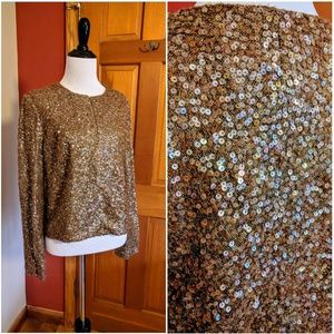Thomas Steinbruck brown sequins silk jacket
