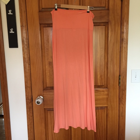 Coral maxi skirt