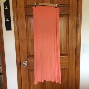Coral maxi skirt