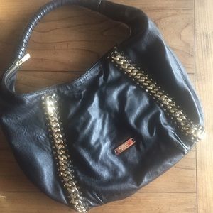 MICHAEL Michael Kors Bags - Michael Kors Studded Id Chain Leather Large Hobo MICHAEL Michael Kors Bags - Michael Kors Studded Id Chain Leather Large Hobo