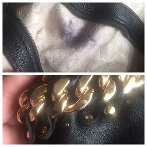 MICHAEL Michael Kors Bags - Michael Kors Studded Id Chain Leather Large Hobo MICHAEL Michael Kors Bags - Michael Kors Studded Id Chain Leather Large Hobo