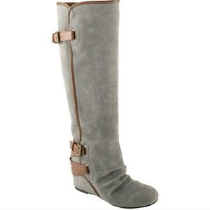 Wedge heeled boots ...