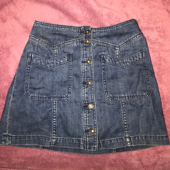 Free People Jean Skirt