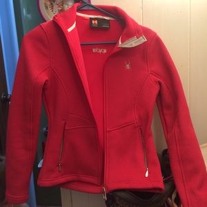 Women's Spyder core jacket Pink.