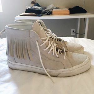 high top fringe vans