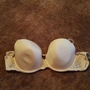 Beige racer back bra
