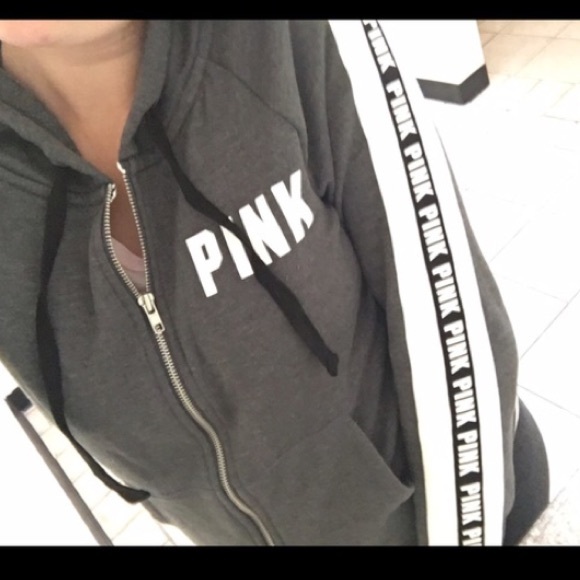 Vs pink logo zip up