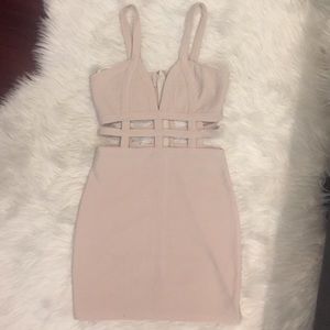 Cute Beige Bodycon Dress