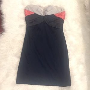 Fitted Strapless Dress in Blue