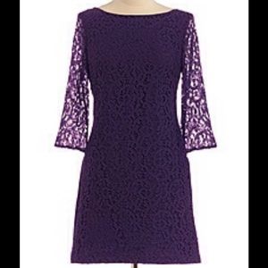 NWT Nine West Purple Lace Dress