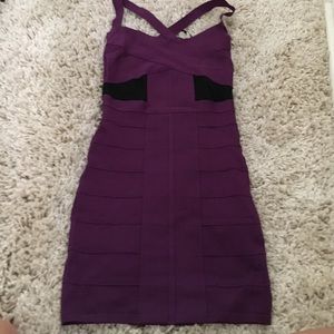 Bebe purple bandage dress