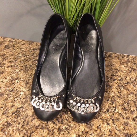 Jessica Simpson Shoes - ✨SALE✨Jessica Simpson Black w/Silver bling Flats