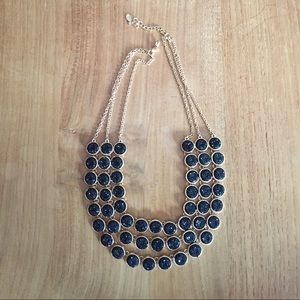 Aldo black stone necklace