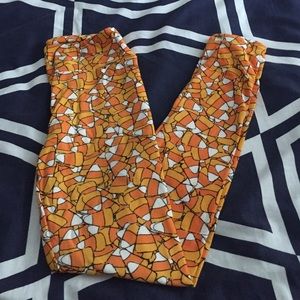Candy corn leggings