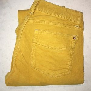 Real straight mustard corduroy jeans