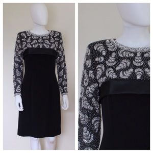 Vintage Mad Men 1960's Beaded Luxury Dress