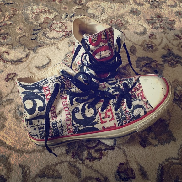 Converse All-Star High Tops Grunge Pattern