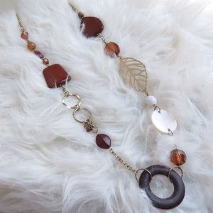 Long Chain Leaf Necklace