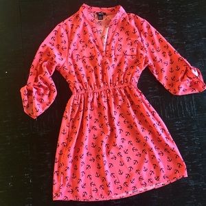 Nautical Pink Anchor Dress