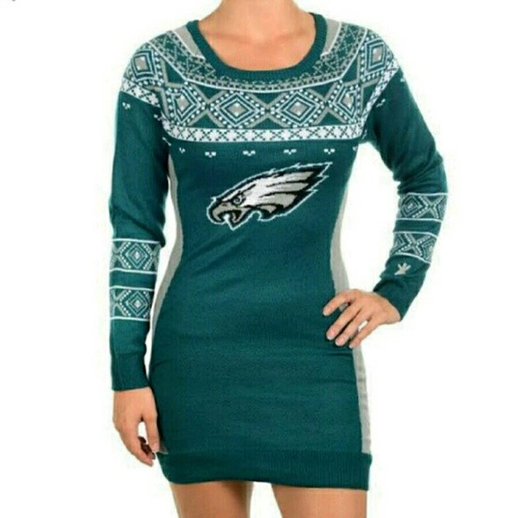 NFl eagels Christmas dress sweater