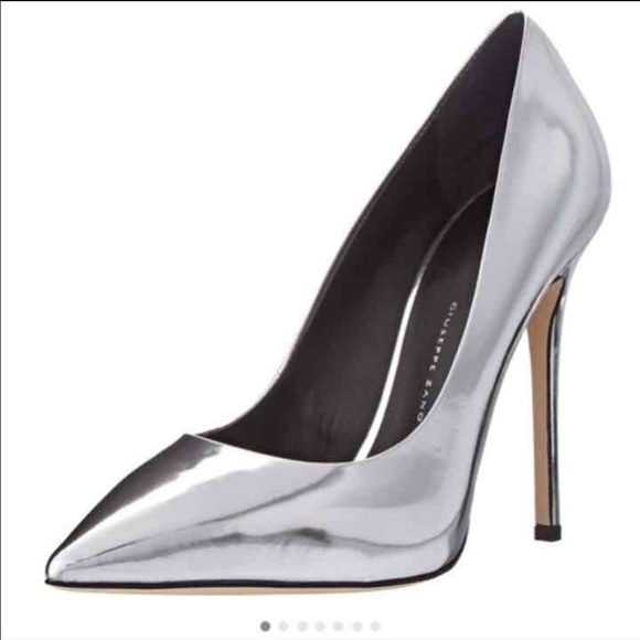 Giuseppe Zanotti silver pumps