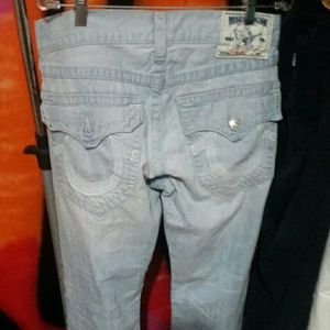 Mens 32 light wash straight true religion jeans