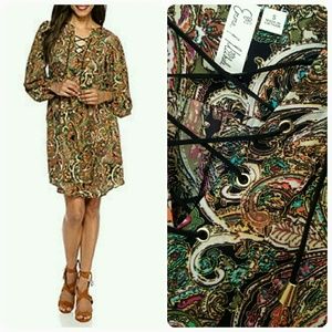 LAST CHANCE! Lace Up Boho Shirt Dress/Tunic