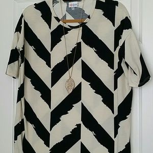 Lularoe XXS IRMA Herringbone Chevron Tunic Top