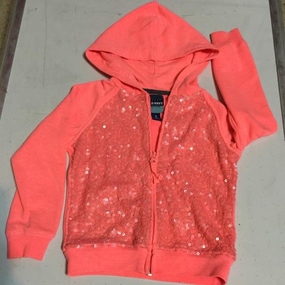 ❤️Bright Coral Sequin Zip-Up Sweatshirt❤️