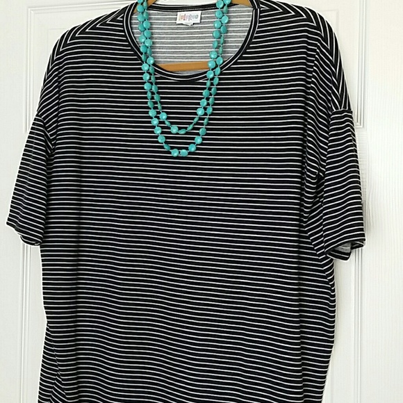 Lularoe XXS Irma Classic Stripe Black White Tunic