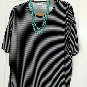 Lularoe XXS Irma Classic Stripe Black White Tunic