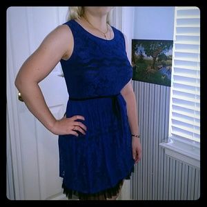 Blue lace dress
