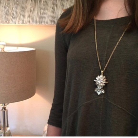 J. Crew Crystal Pendant Necklace - Picture 3 of 3