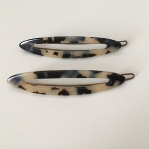 Tortoiseshell French barrettes